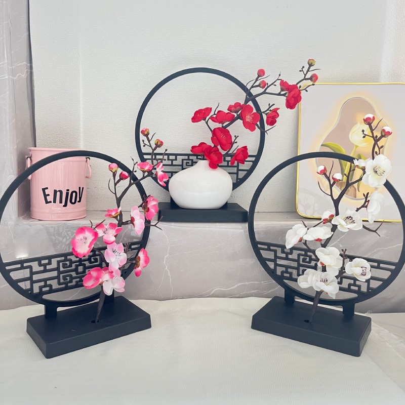 Bonsai Garden Entrance - Nieuwe Chinese Stijl Zwart Scherm Feng