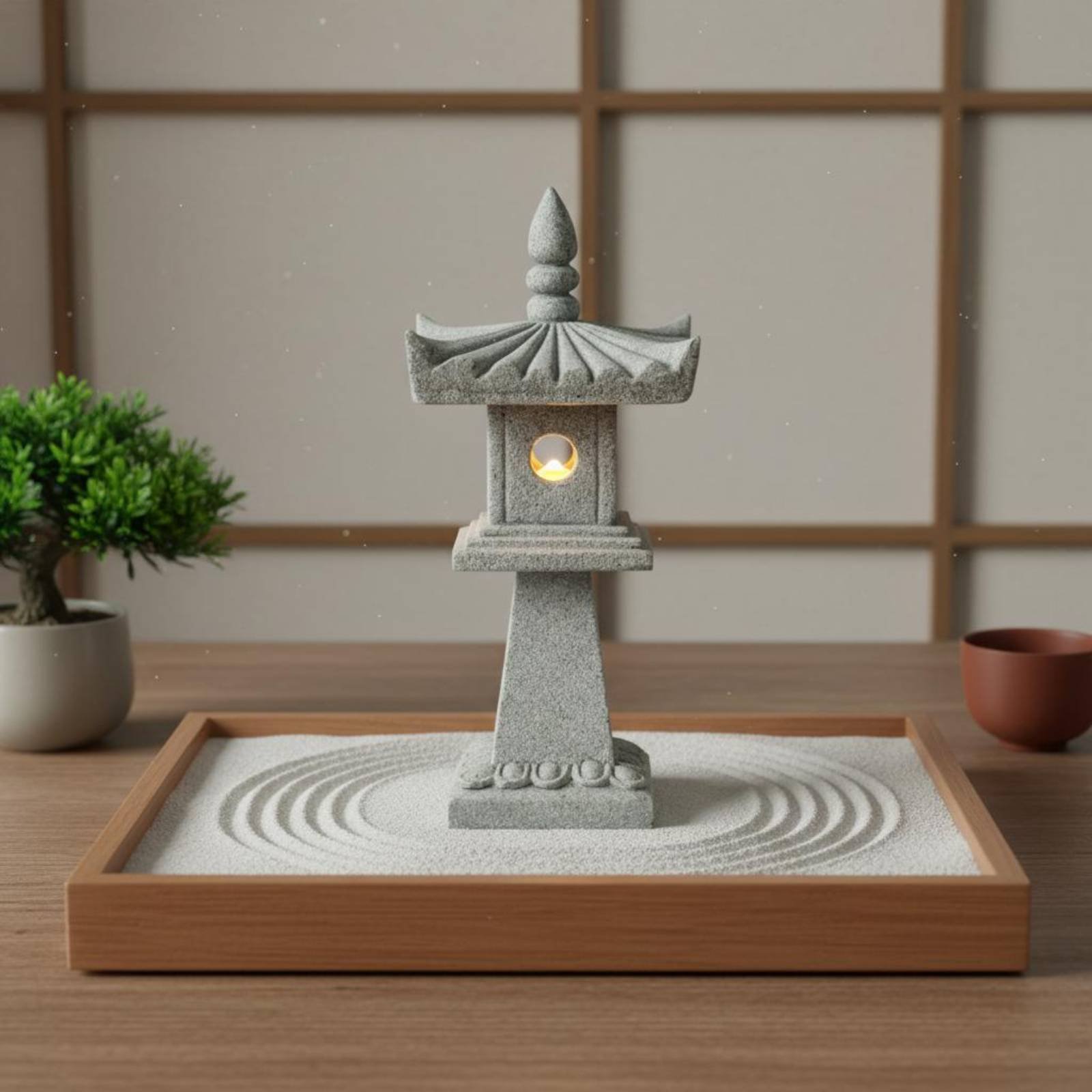 Miniatuur stenen lantaarn anti - Bonsai Garden Decor recensie en prijs
