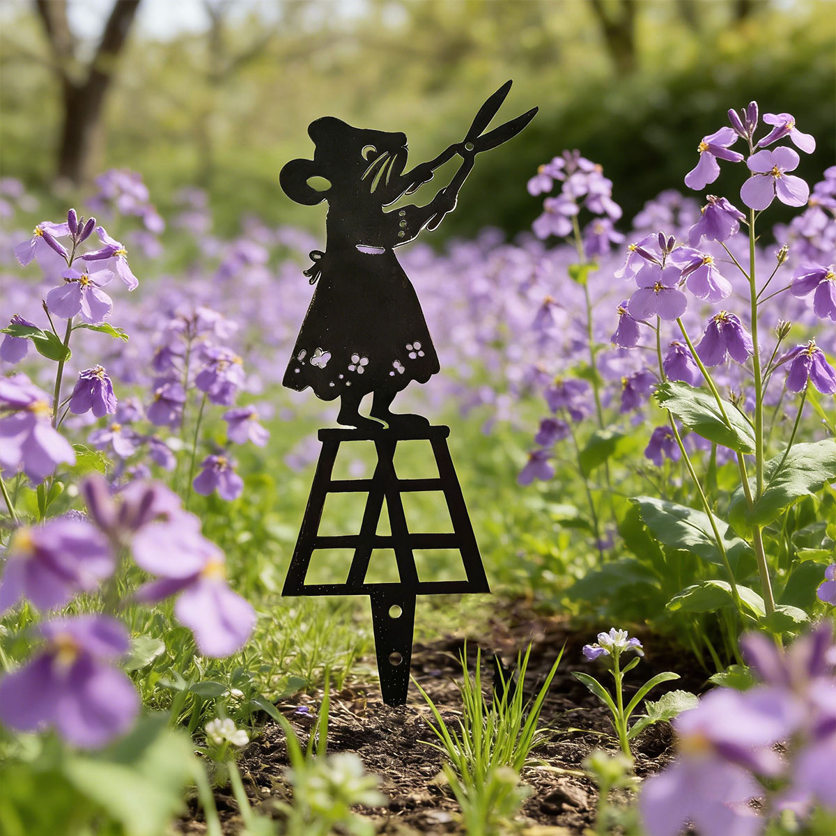 Zwarte silhouetlijn metalen tu - Bonsai Garden Decor recensie en prijs